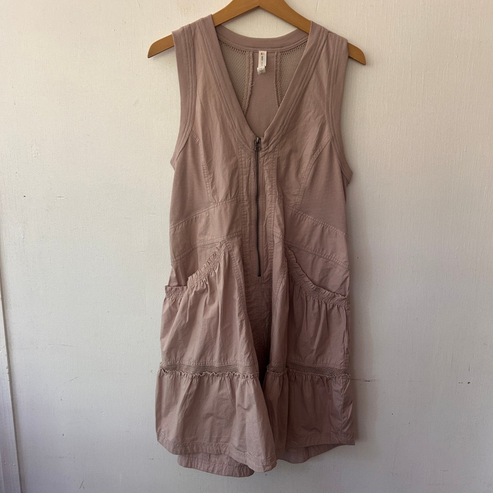 Daily Practice Trek Utility Dress Small Mauve Pocket Gorpcore Anthropologie Boho